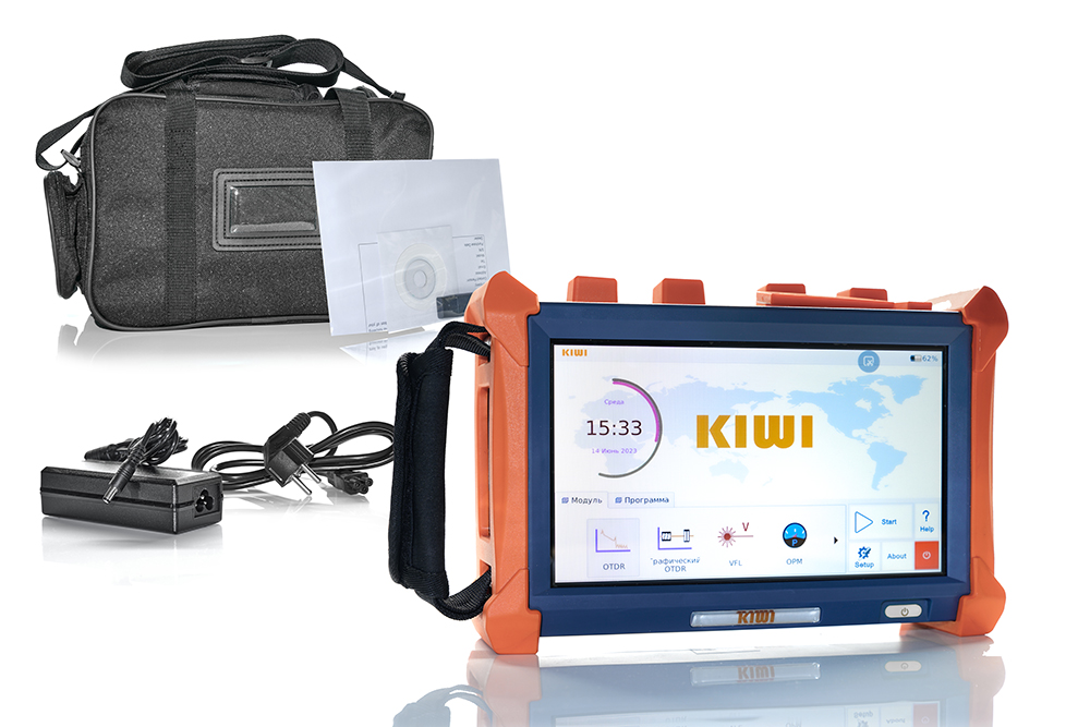 Оптический рефлектометр KIWI-7442 (SM.1310/1550/1625, 43/41/40dB) с фильтром